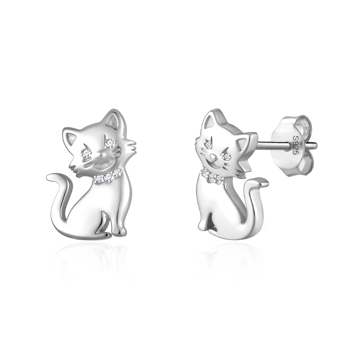 E-shop Olivie Strieborné náušnice MAČKA 9695 Ag 925; ≤2,2 g.
