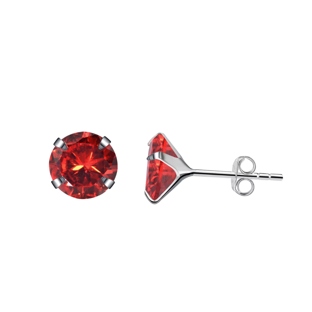 E-shop Olivie Strieborné náušnice ČERVENÉ 9976 Průměr: 3mm Ag 925; ≤0,3 g.