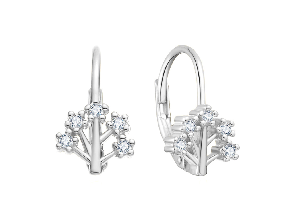 E-shop Olivie Dětské stříbrné náušnice STROMEČEK 10016 Ag 925; ≤1,7 g.