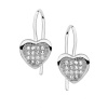6192 stribrne nausnice srdce se zirkony