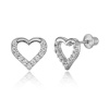 8859 stribrne nausnice srdce na sroubek