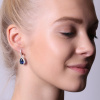 strieborné náušnice s modrým kameňom zirkónom od OLIVIE.