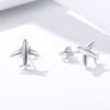 Strieborné náušnice LIETADLO