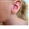 10014 stribrne pozlacene 14k zlatem detske nausnice od olivie cz