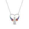 Strieborný náhrdelník SRDCE S ANJELOM