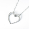 Strieborný náhrdelník SRDCE so zirkónmi
