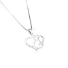 Strieborný náhrdelník ZLATÁ MAČKA V SRDCI