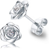 Strieborné náušnice RŮŽIČKA od OLIVIE na puzetu