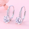 Strieborné náušnice STUDNIČKA so zirkónmi OLIVIE.cz