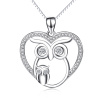 Strieborný náhrdelník SOVA V SRDCI od OLIVIE