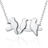 Strieborný náhrdelník 3 VTÁČIKY NA VETVIČKE od OLIVIE.cz