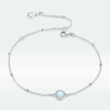 Strieborný náramok s guľôčkami OPÁL