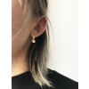 Strieborné náušnice GOLD pozlátené a s čírymi zirkónmi od OLIVIE.cz
