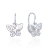 Prvé strieborné náušničky pre bábätko MOTÝLIK so zapínaním spredu na brizúru od OLIVIE.cz