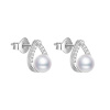 Strieborné náušnice KVAPKA S PERLOU od Olivie.