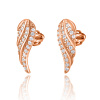 Strieborné náušnice na skrutku ANJELSKÉ KRÍDLA ROSE kúpite jedine na OLIVIE.cz. Sú ružovo pozlátené.