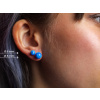 Strieborné náušnice guličky na skrutku 6mm modrý OPÁL kúpite len u OLIVIE.cz