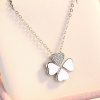 Strieborný náhrdelník SRDIEČKOVÝ ŠTVORLÍSTOK so zirkónmi od OLIVIE.cz. Krásny darček na Vianoce, promóciu, narodeniny alebo na Valentína.
