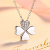 Strieborný náhrdelník SRDIEČKOVÝ ŠTVORLÍSTOK so zirkónmi od OLIVIE.cz. Krásny darček na Vianoce, promóciu, narodeniny alebo na Valentína.