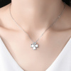 Strieborný náhrdelník SRDIEČKOVÝ ŠTVORLÍSTOK so zirkónmi od OLIVIE.cz. Krásny darček na Vianoce, promóciu, narodeniny alebo na Valentína.