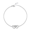 Strieborný náramok SPOJENÉ SRDCIA, najkrajší darček z lásky. OLIVIE.cz
