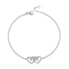 Strieborný náramok SPOJENÉ SRDCIA, najkrajší darček z lásky. OLIVIE.cz