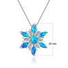 Strieborný náhrdelník VEĽKÁ SNEHOVÁ VLOČKA s modrým opálom a zirkónmi. Najkrajší darček na Vianoce pre mamičku, partnerku, manželku, priateľku. Kúpite u OLIVIE.cz
