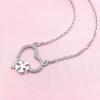 Strieborný náhrdelník ZIMNÁ LÁSKA - srdiečko so snehovou vločkou kúpite u OLIVIE.cz