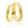5924 Svadobná strieborná obrúčka HARMONY GOLD