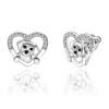 Strieborné náušnice na skrutku ŠTĚŇÁTKO vykúkajúce zo srdiečka. Najkrajší darček z lásky pre deti, ale aj dospelé ženy. Kúpite len u OLIVIE.cz