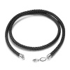 Hrubá pletená čierna kožená šnúrka s dĺžkou 60 cm a šírkou 5 mm so striebornou karabínkou a označením OLIVIE. Štýlový doplnok na festivaly. Vhodná pre cestovateľov a dobrodruhov.