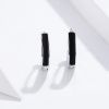 22740 2 stribrne nausnice krouzky black