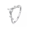Strieborný vetvičkový prsteň so zirkónmi od OLIVIE.cz