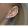 Strieborné náušnice AKVAMARÍN zo strieborníctva OLIVIE.cz