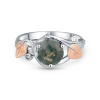 Strieborný prsteň zelený prírodný kameň MECHOVÝ ACHÁT zo strieborníctva OLIVIE.cz
