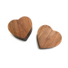 Drevená romantická rustikálna krabička SRDCE ORECH pre prsteň alebo náušnice. Strieborníctvo OLIVIE.