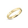 Snubný strieborný plochý prsteň GOLD so skosenými hranami zo strieborníctva OLIVIE.