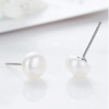 Strieborné náušnice SLADKOVODNÁ PERLA s veľkosťou 6-7 mm zo strieborníctva OLIVIE.