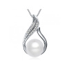 Strieborný náhrdelník sladkovodná perla - šperky OLIVIE.cz