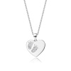 Strieborný náhrdelník pre mamičku SRDCE S NOŽIČKAMI zo strieborníctva OLIVIE.