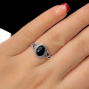 Strieborný prsteň čierny ONYX prírodný kameň zo strieborníctva OLIVIE.