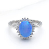 Strieborný prsteň MODRÝ OPÁL zo strieborníctva OLIVIE.cz