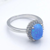 Strieborný prsteň MODRÝ OPÁL zo strieborníctva OLIVIE.cz