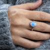Strieborný prsteň MODRÝ OPÁL zo strieborníctva OLIVIE.cz