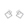 Strieborné geometrické náušnice