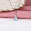 Strieborný náhrdelník AKVAMARÍNOVÁ KVAPKA zo strieborníctva OLIVIE.