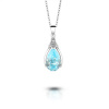 Strieborný náhrdelník AKVAMARÍNOVÁ KVAPKA zo strieborníctva OLIVIE.