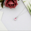 Strieborný náhrdelník RUŽOVÁ KVAPKA zo strieborníctva OLIVIE.
