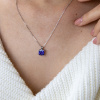 Strieborný náhrdelník VIOLET s fialovým zirkónom zo strieborníctva OLIVIE.cz