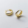 Moderné 15mm krúžkové náušnice so šírkou 5 mm, pozlátené 14K zlatom z rodinného šperkárstva OLIVIE.
